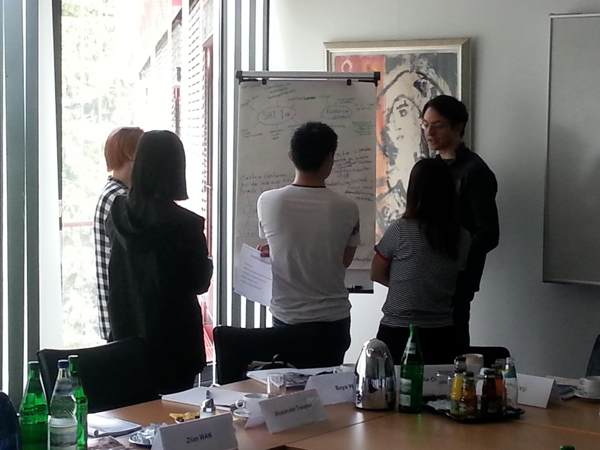 Gruppenarbeit während des Workshops "East Meets West".