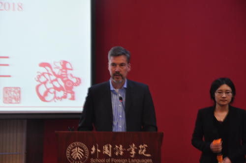 Auch Enrico Brandt, der Kulturreferent der Deutschen Botschaft in Peking, hielt ein Grußwort.