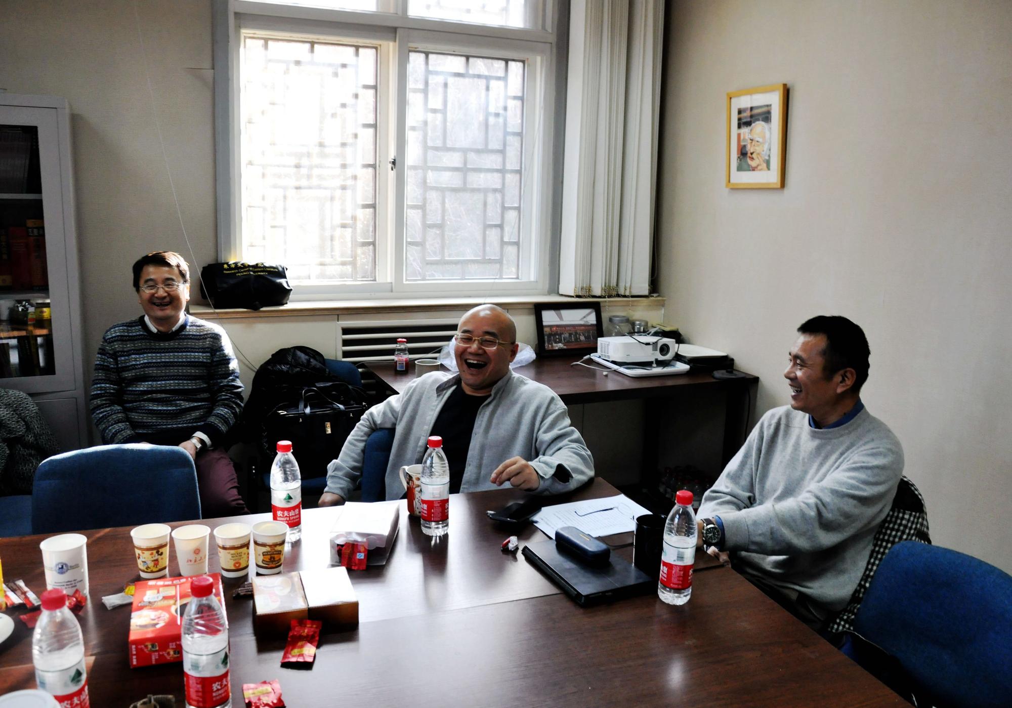 Auch vergnüglich ging es zu: Die Zentrumsmitglieder Prof. Li, Prof. Huang und Prof. Gan.