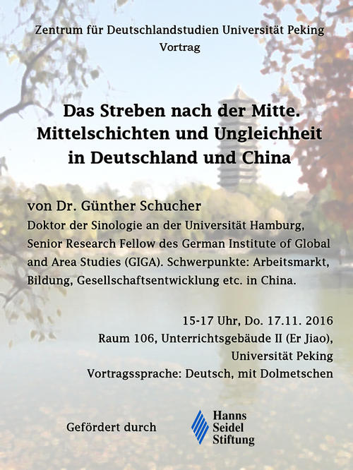 Deutschsprachiges Plakat zu Dr. Schuchers Vortrag.