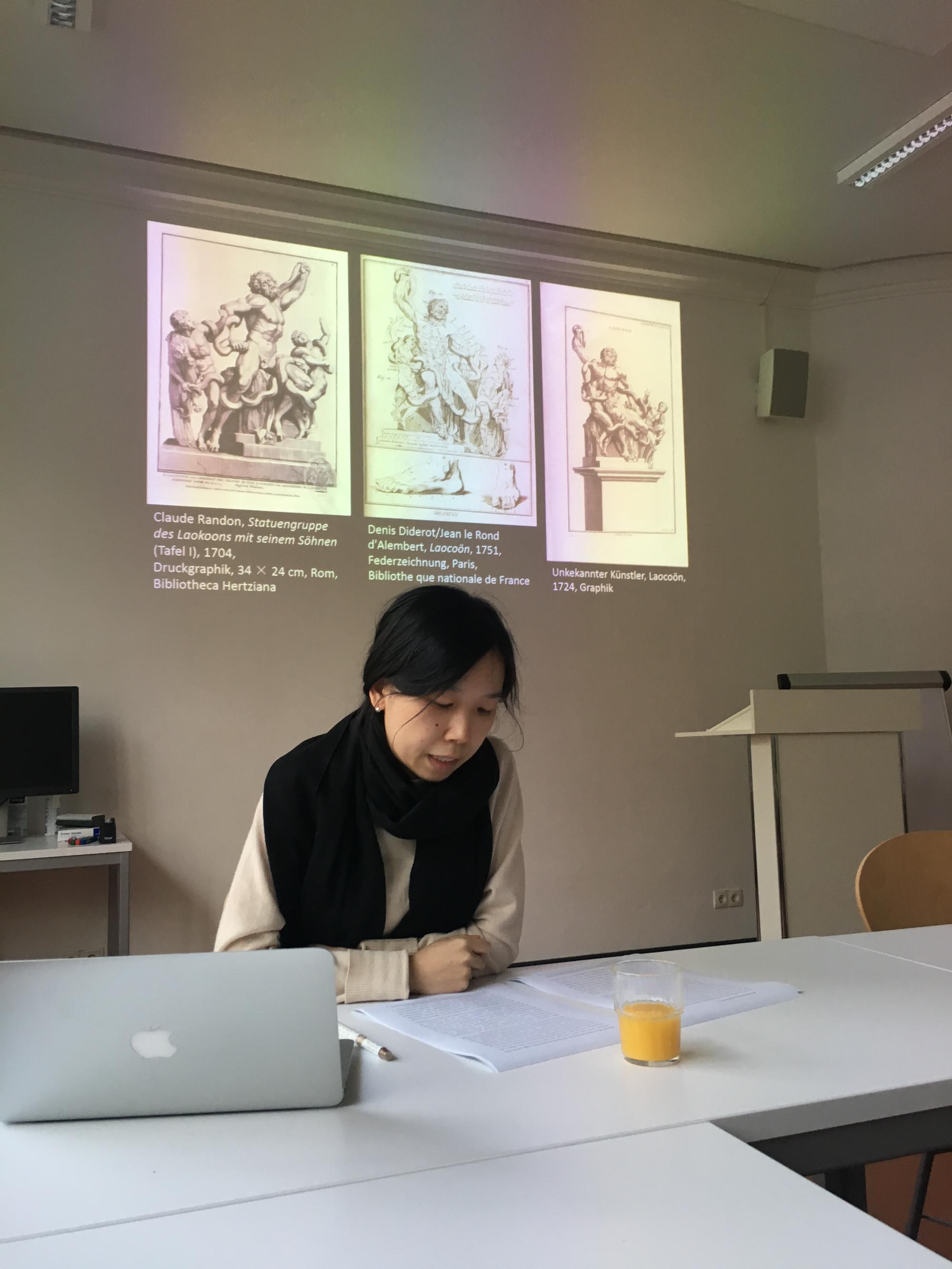 Am weitesten vorangeschritten im Promotionsprozess war die Kunsthistorikerin HE Xun aus München.
