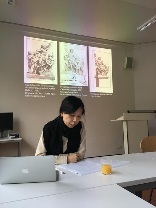 Am weitesten vorangeschritten im Promotionsprozess war die Kunsthistorikerin HE Xun aus München.