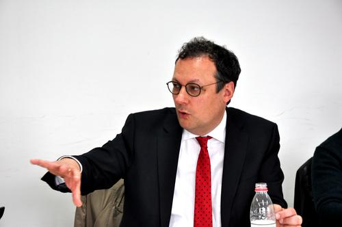 Prof. Dr. Martin Heger, Projektleiter an der Humboldt-Universität Berlin, der in einem Vortrag über das mittelalterliche Rechtssprichwort "Stadtluft macht frei" aufklärte.