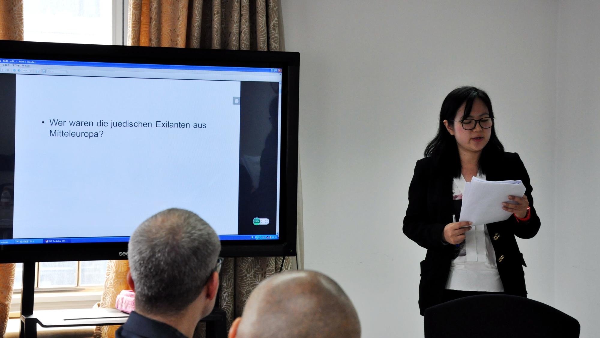 YANG Meng, eine ehemalige ZDS-Studentin, promoviert jetzt an der Freien Universität Berlin.