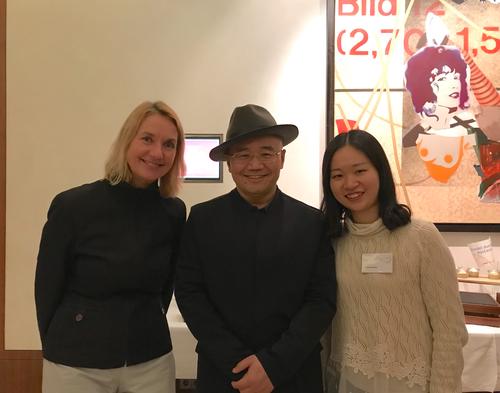 Prof. Dr. Almut Hille (ZDS-Projektleiterin Freie Universität Berlin), Prof. Dr. HUANG Liaoyu (ZDS-Direktor) und Doktorandin HUANG Chaoran (ZDS/Freie Universität Berlin).