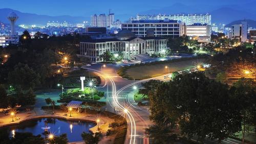 Campus at night